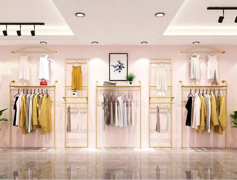 Giá treo quần áo mạ vàng